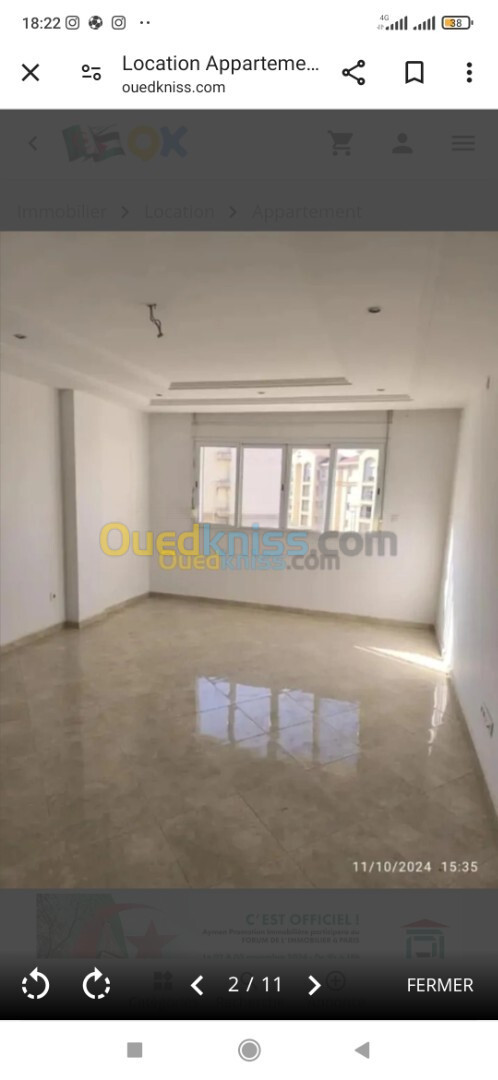 Location Appartement F4 Alger Ouled fayet