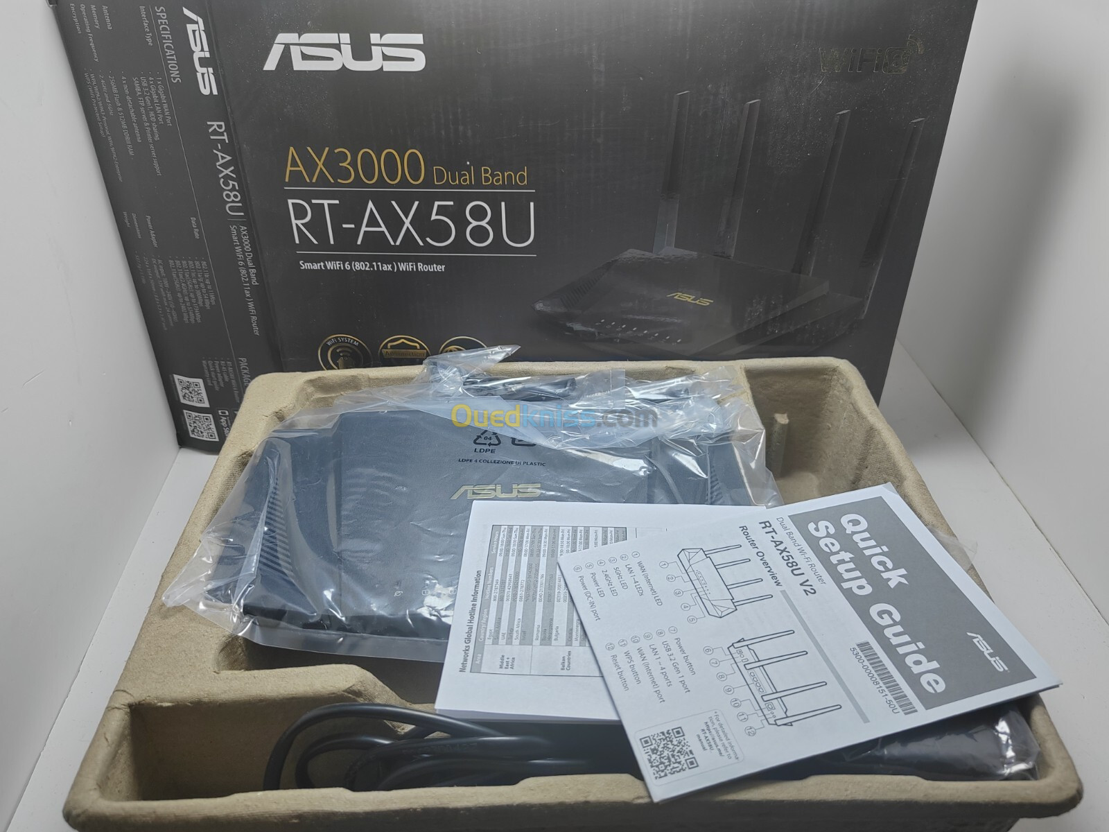 ASUS RT-AX58 v2 Router AX3000 Wi-Fi 6 + Routeur