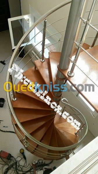 Rampe d'escalier en inox