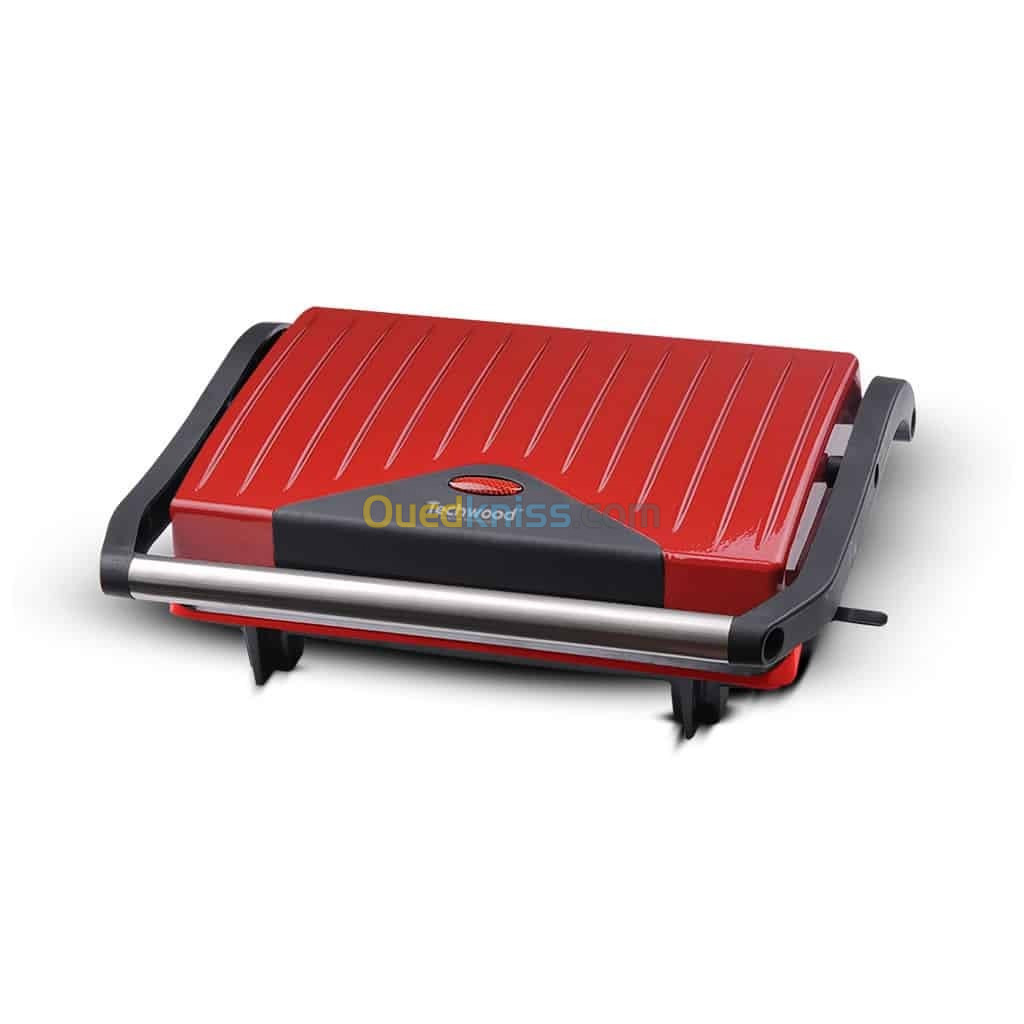 PANINEUSE et GRILLE VIANDE 2in1 TECHWOOD 750 W TPG-755 - - Rouge