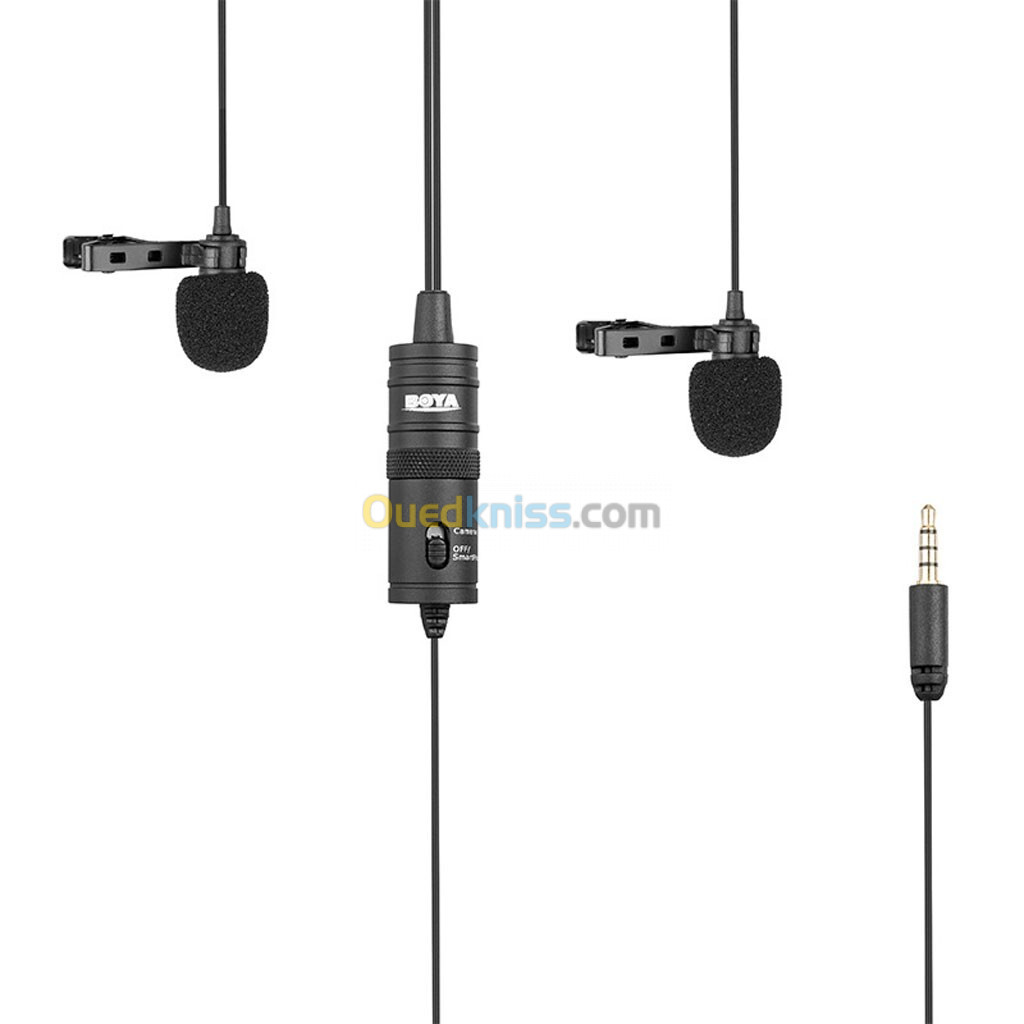 BOYA BY-M1DM Microphone Ee Lavalier Omnidirectionnel Double