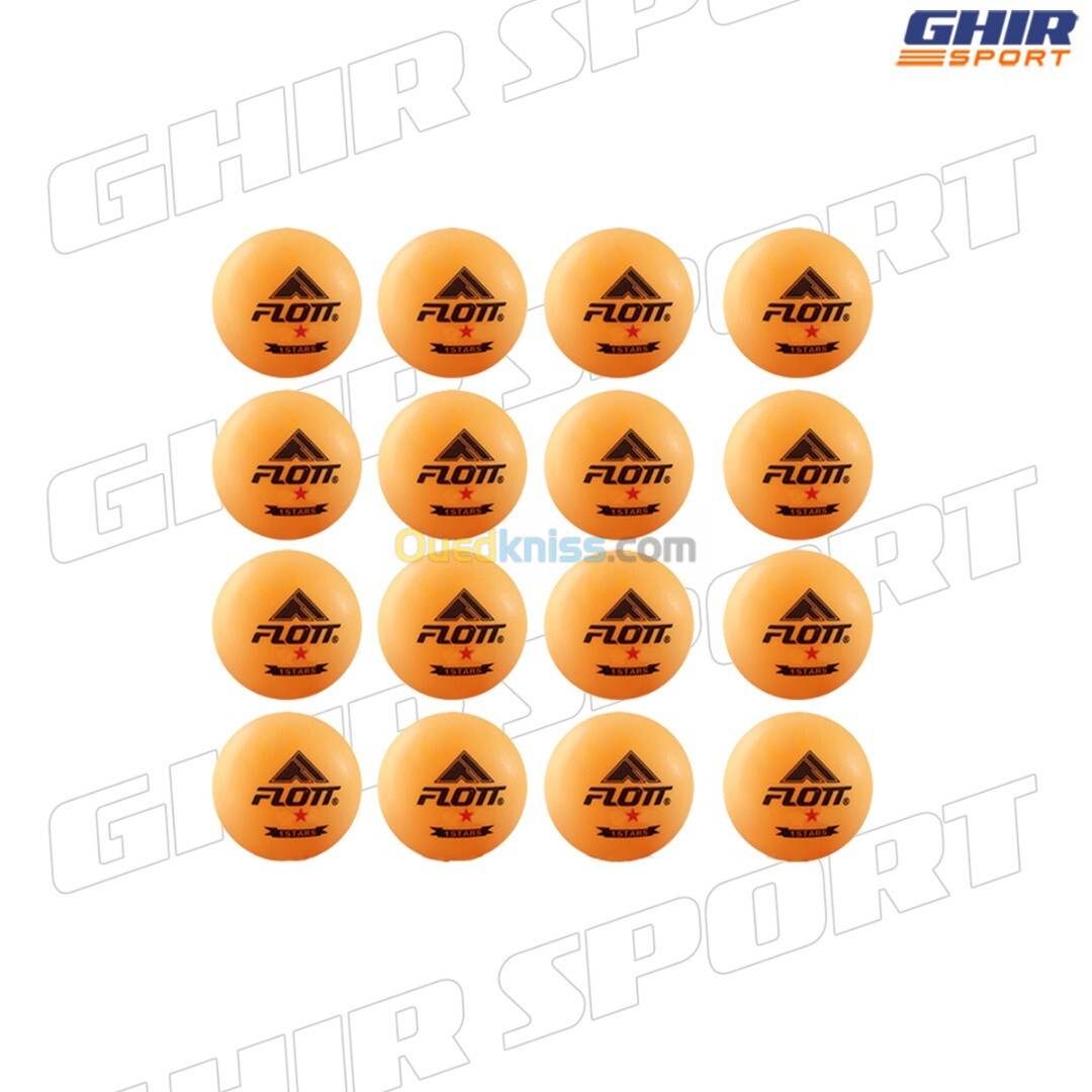 BALLE DE PING-PONG UNE ETOILE 60PCS FLOTT FTT-0919