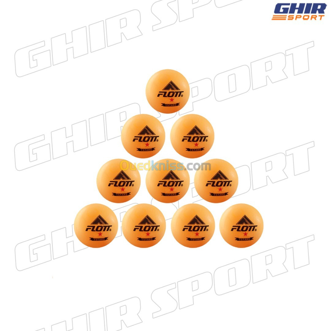 BALLE DE PING-PONG UNE ETOILE 60PCS FLOTT FTT-0919