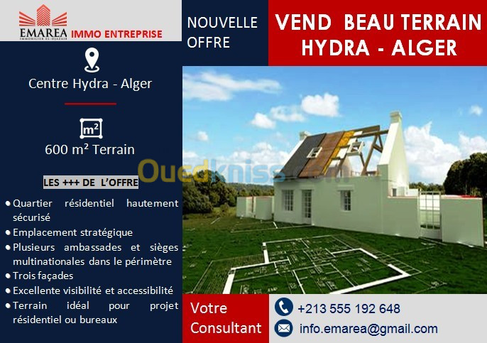 Vente Terrain Alger Hydra