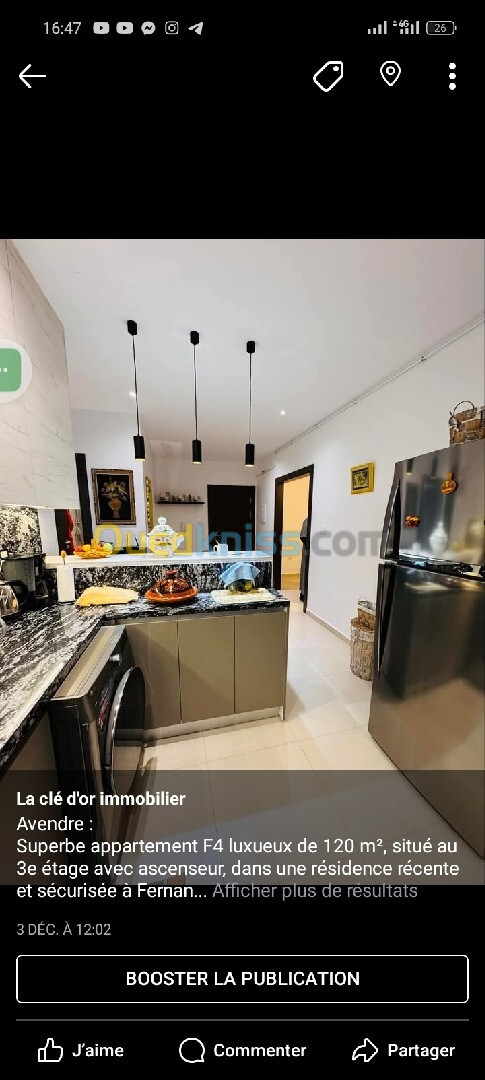 Vente Appartement F4 Oran Bir el djir