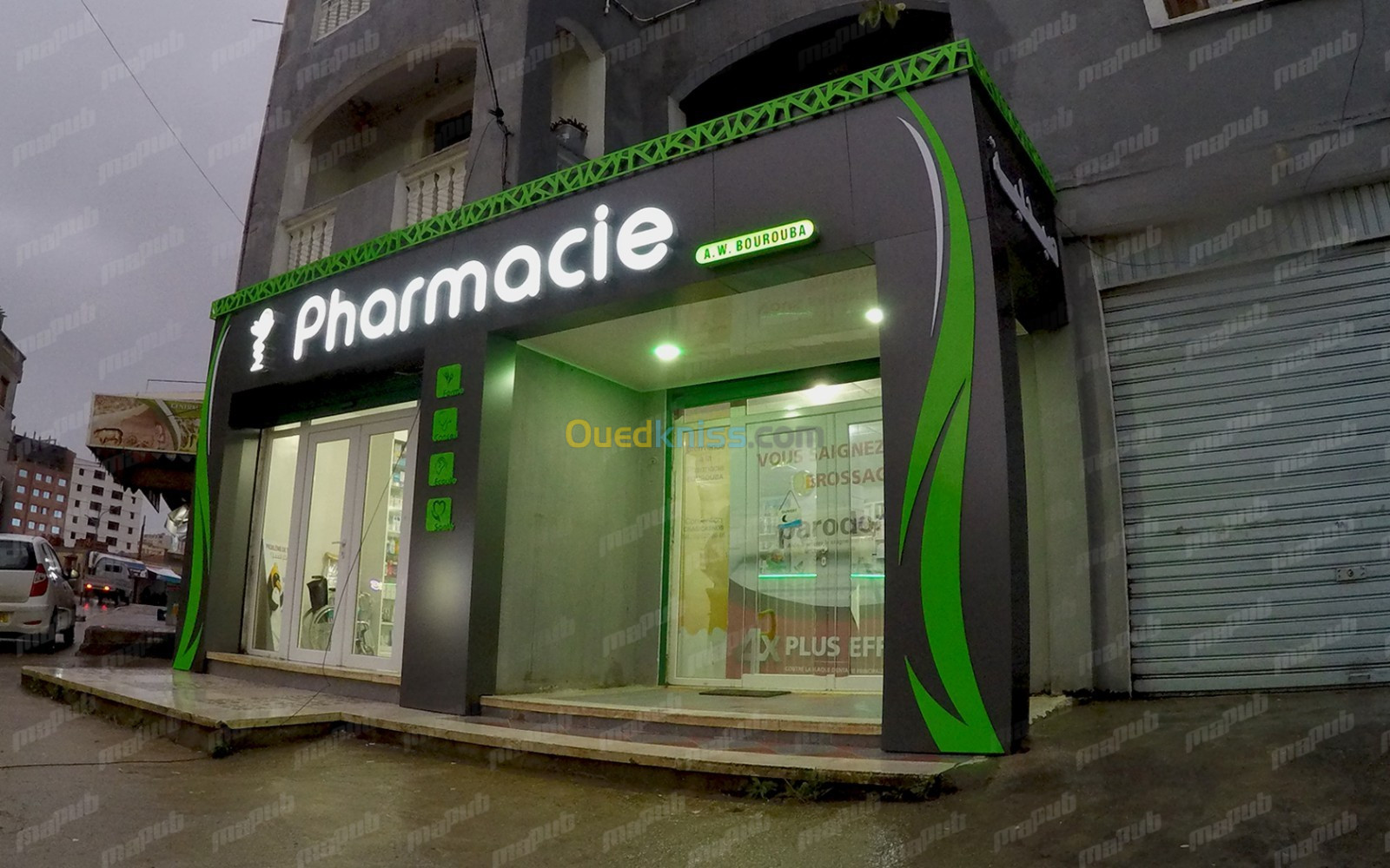 aménagement extérieur pharmacie 