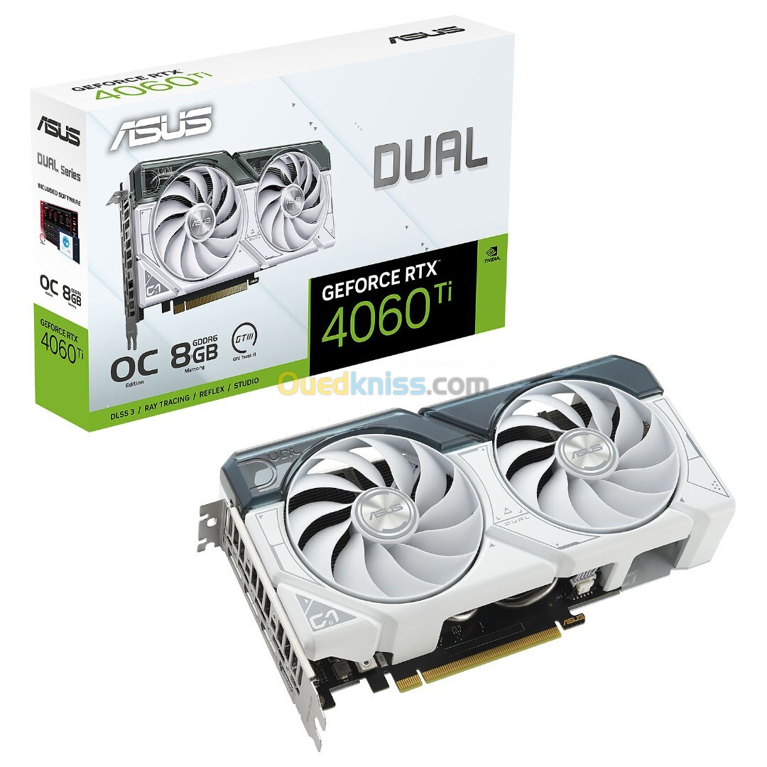 ASUS DUAL GEFORCE RTX 4060 TI WHITE OC EDITION 8GB