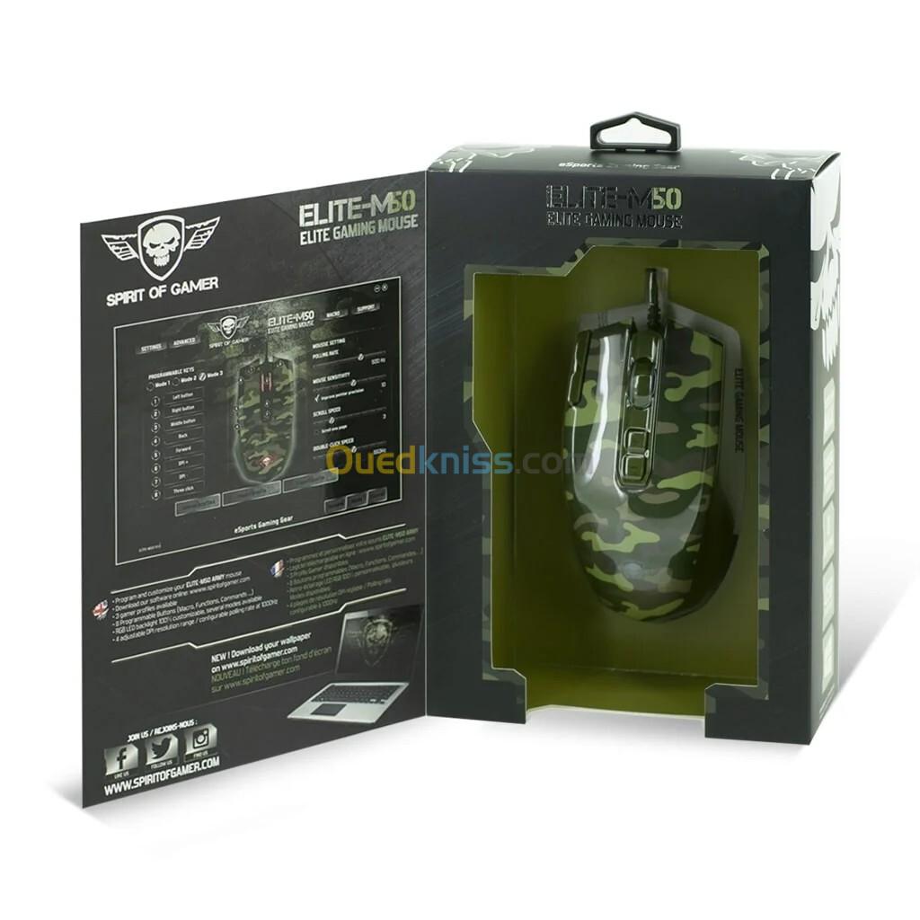 SOURIS SPIRIT OF GAMER ELITE-M50 ARMY 