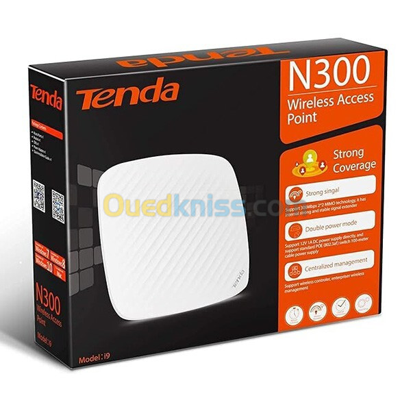 POINT ACCES TENDA I9 WIFI 300MBPS BORNE WIFI 2.4GHZ 2X2 MIMO