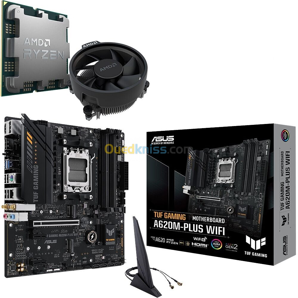 KIT UPGRADE CARTE MERE ASUS TUF GAMING A620M PLUS WIFI + RYZEN 5 8400F 