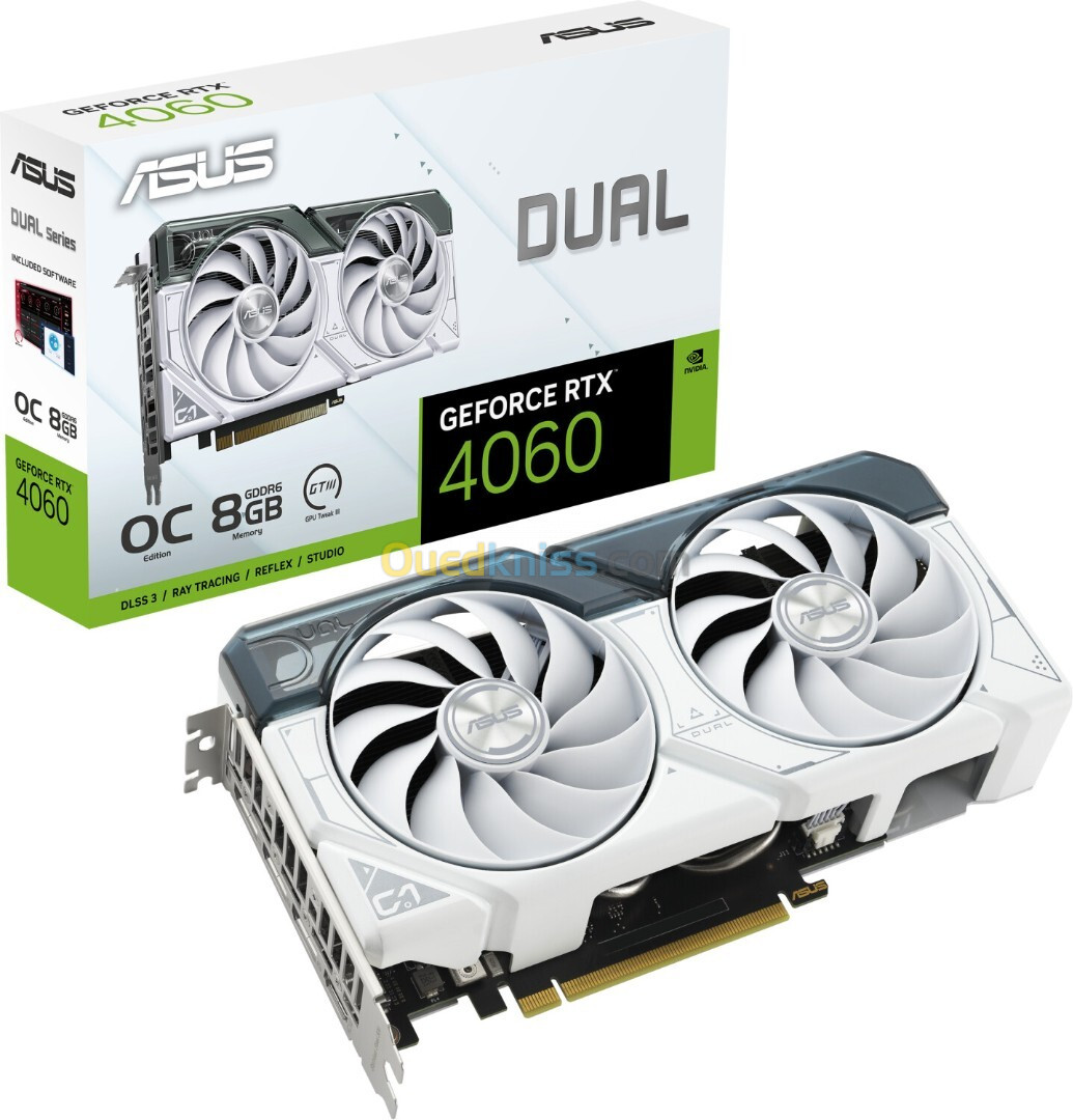 CARTE GRAPHIQUE ASUS DUAL-RTX4060-O8G-WHITE