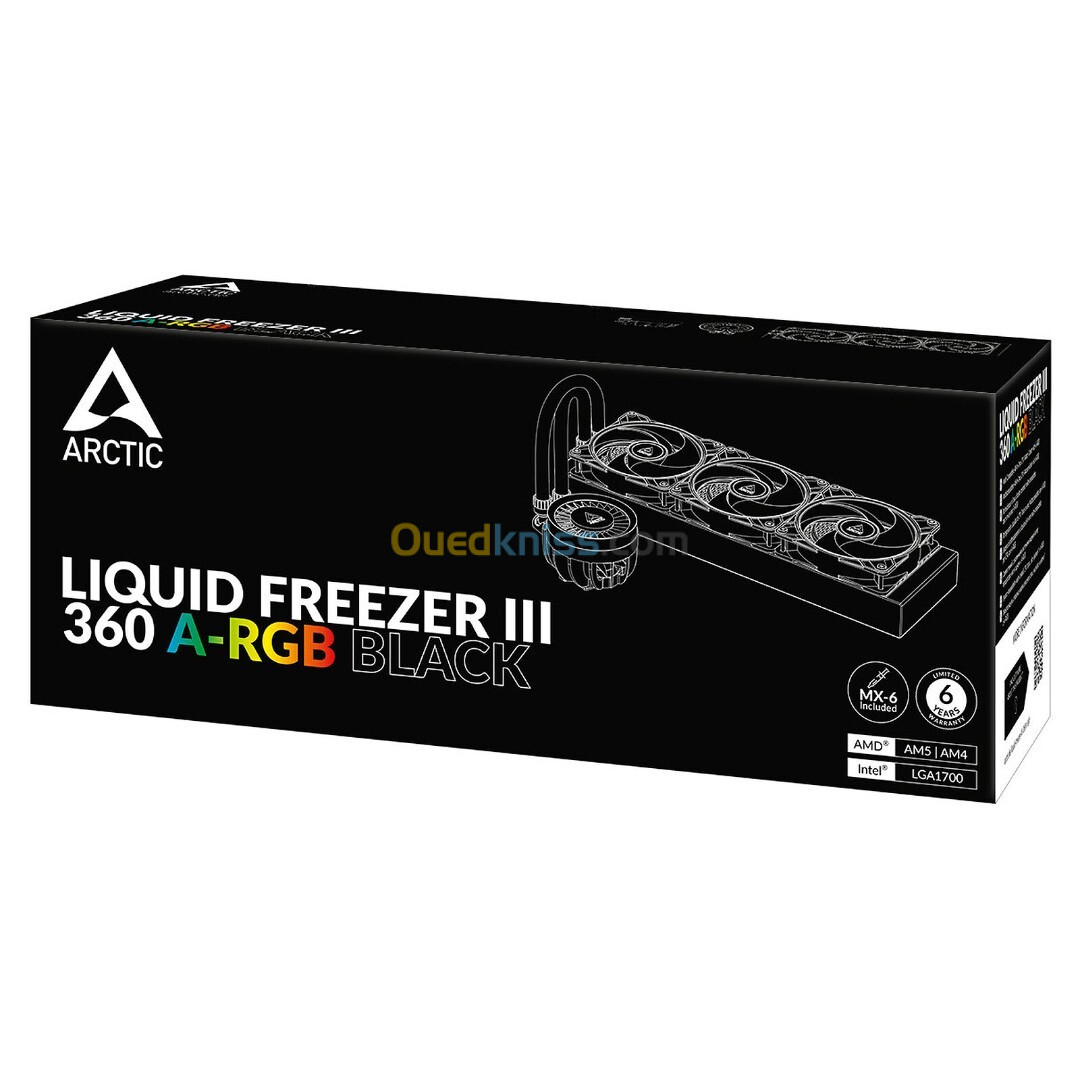 WATERCOOLING ARCTIC LIQUID FREEZER III 360 ARGB BLACK LGA1700 & AM5