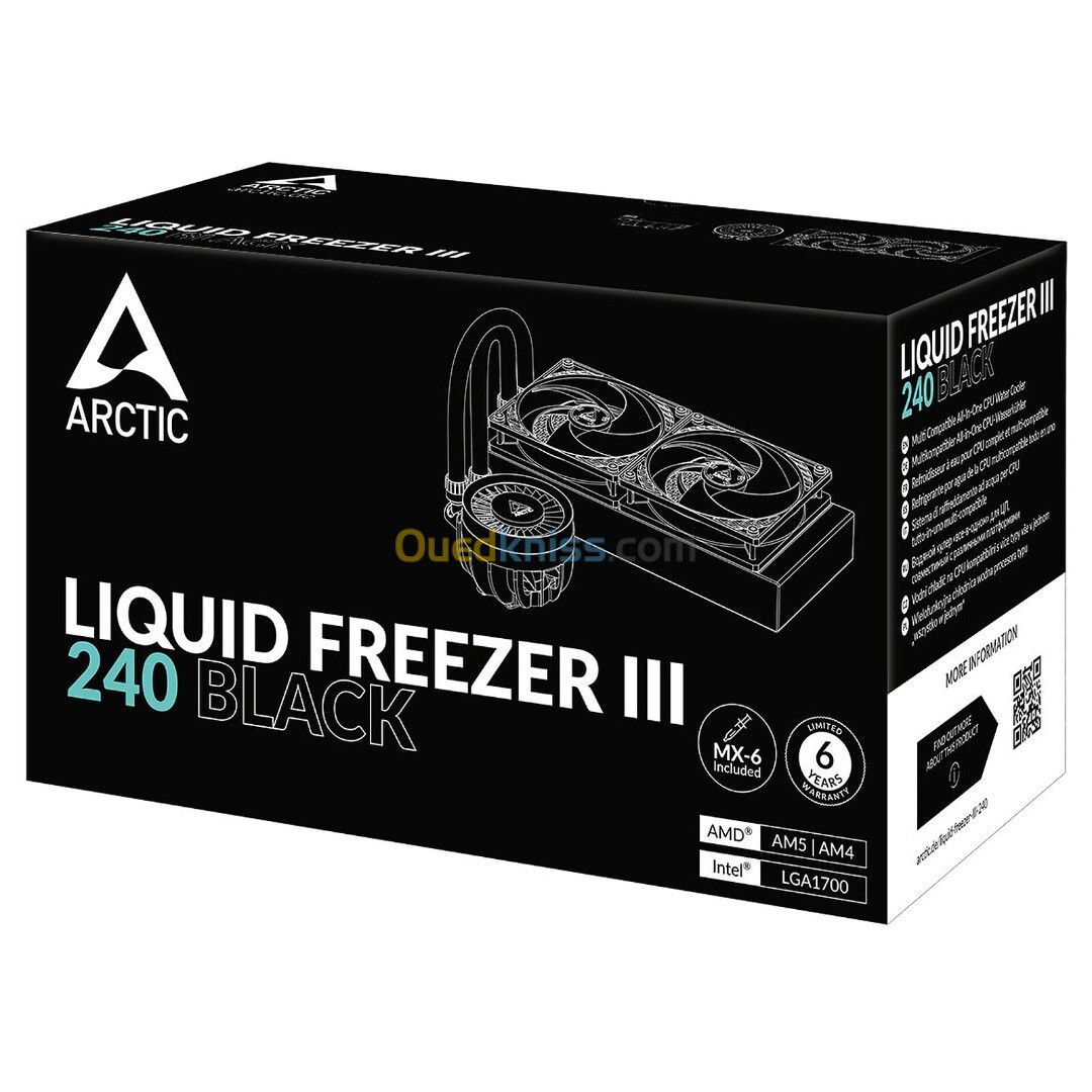  WATERCOOLING ARCTIC LIQUID FREEZER III 240 ARGB BLACK LGA1700 & AM5