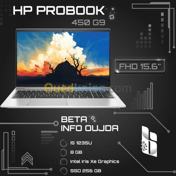 HP ProBook 450 G8 Intel 11EME GENERATION Core I3 1115U - 8GB RAM - 256GB SSD - Intel Iris Xe