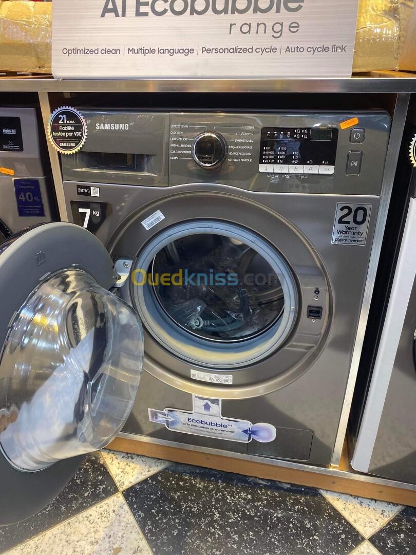 PROMO Machine à laver SAMSUNG 7Kg 1400Tr/mn Blanc 57500Da/ Inox 59500Da 