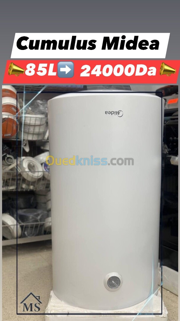 PROMO Cumulus Électrique MIDEA 30L 20000Da/ 50L 22000Da/ 85L 24000Da 