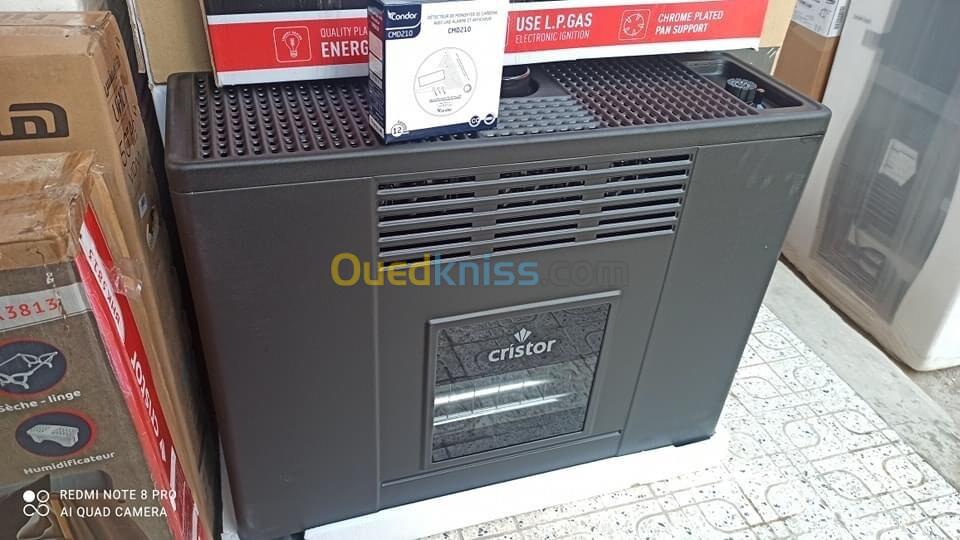 PROMO Chuaffage a Gaz CRISTOR 10Kw/12Kw/14Kw Noir et Marron