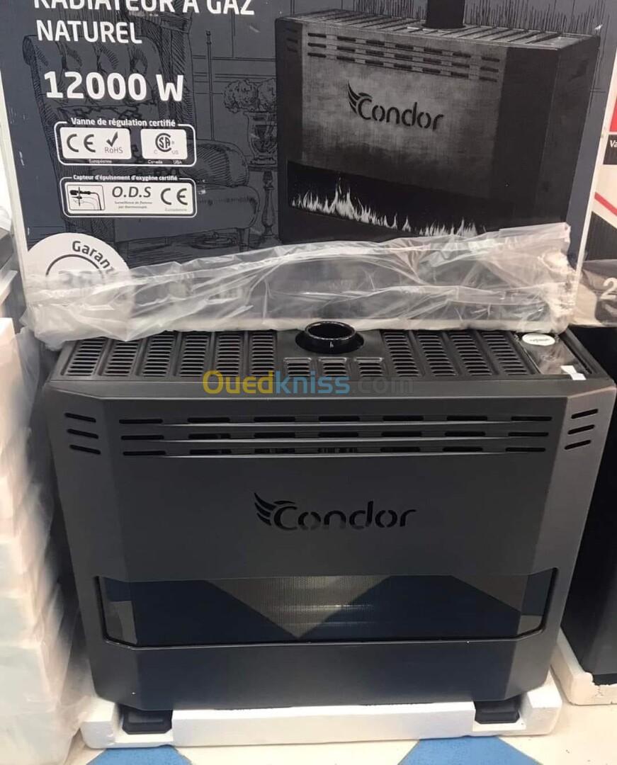 PROMO Chauffage à gaz Condor 10Kw/12Kw/14Kw Noir/Cafe