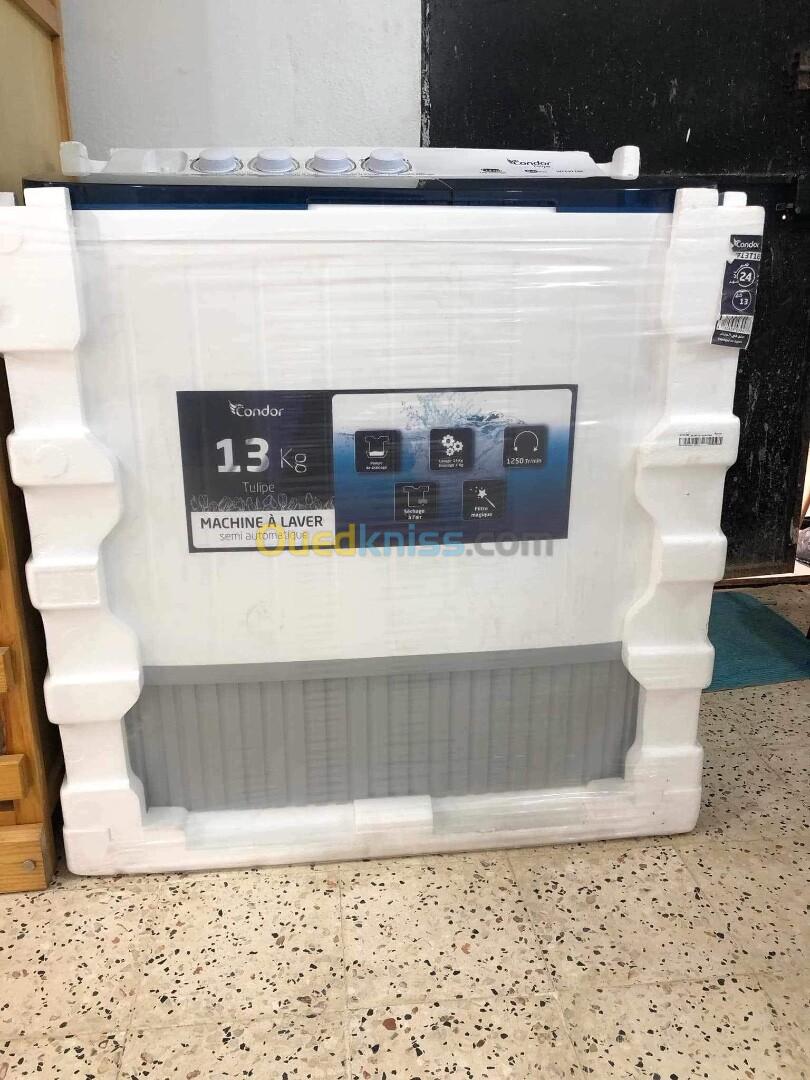 PROMO Machine à laver Semi-automatique CONDOR 8Kg Twin noir 23000Da/ 13Kg Tulipe Bleu 26000Da