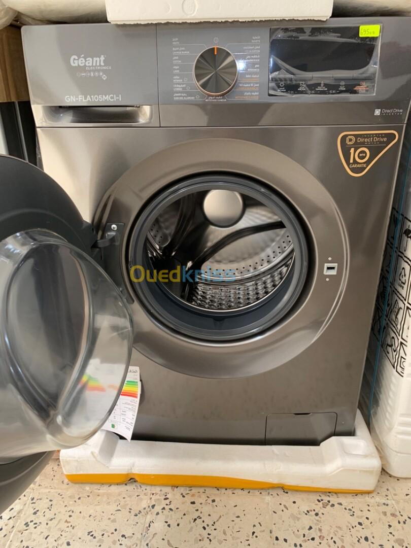 PROMO Machine à laver GÉANT 10,5Kg Gris Nouveau modèle 69500Da+غسول الملابس باطل