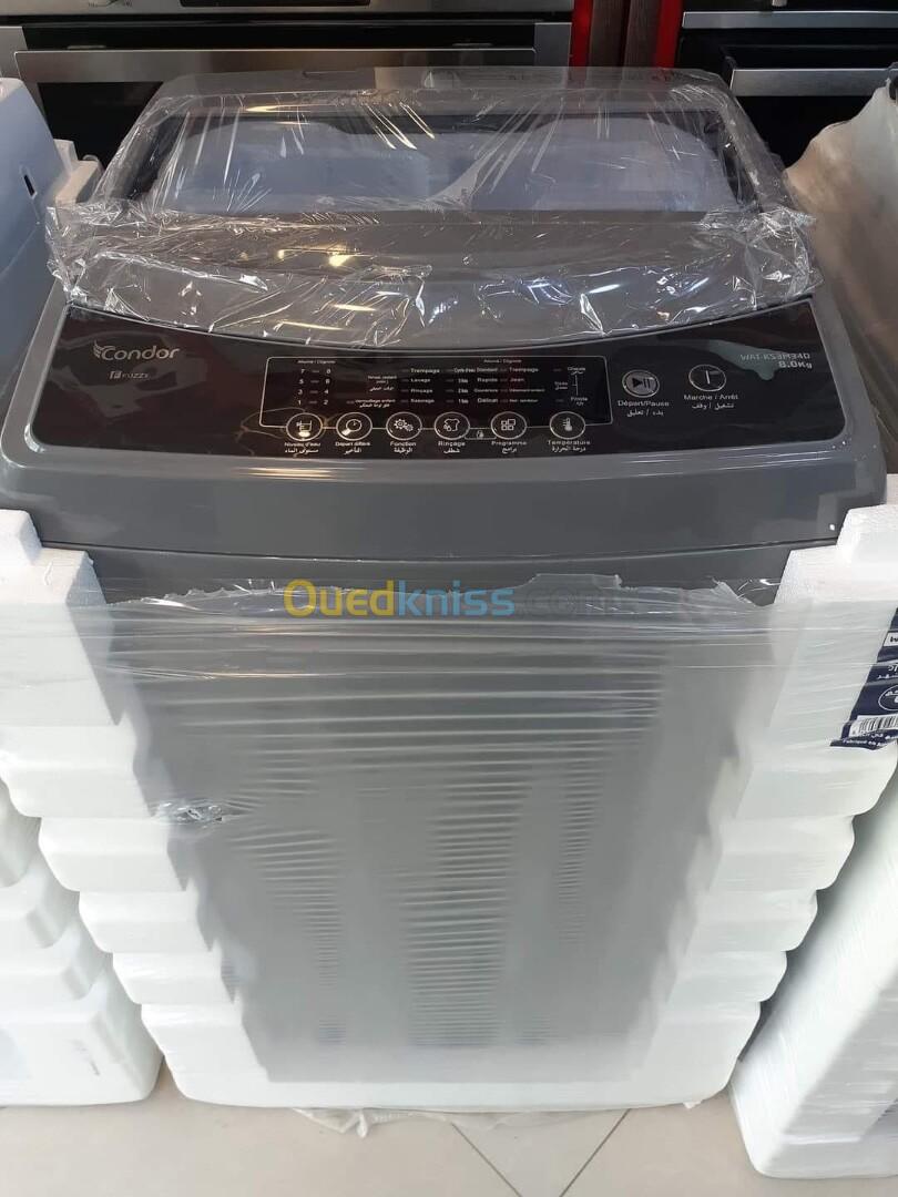 PROMO Machine à laver Automatique CONDOR la Top 8Kg Blanc 36500Da/ Gris 37000Da