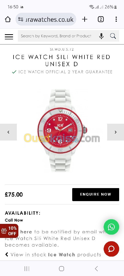 Ice watch unisex red-white