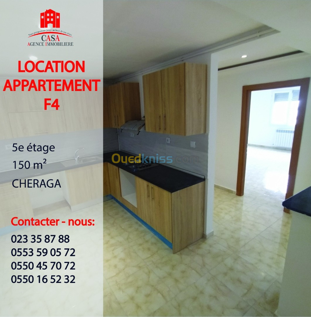 Location Appartement F4 Alger Cheraga