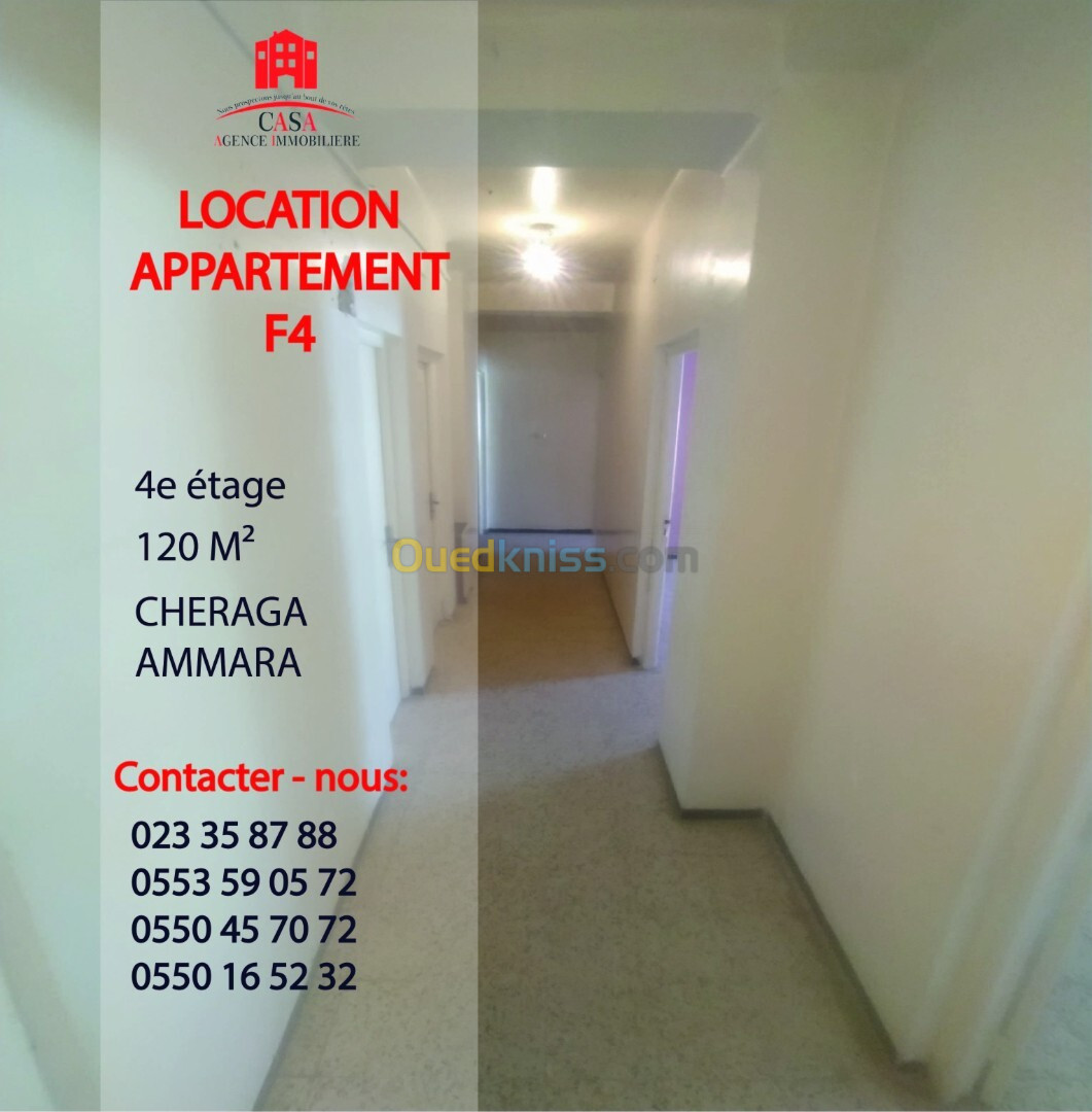 Location Appartement F4 Alger Cheraga