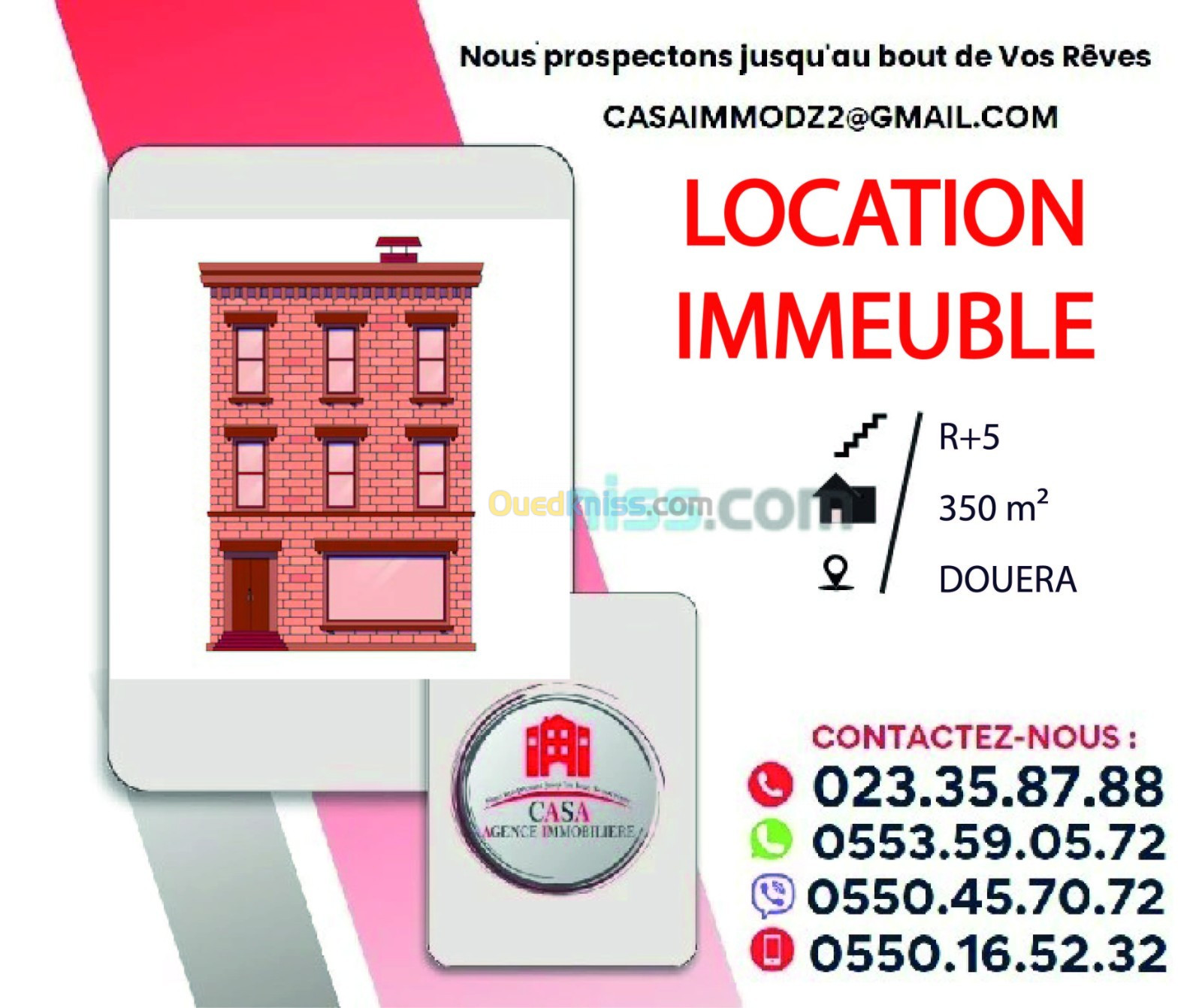 Location Immeuble Alger Douera