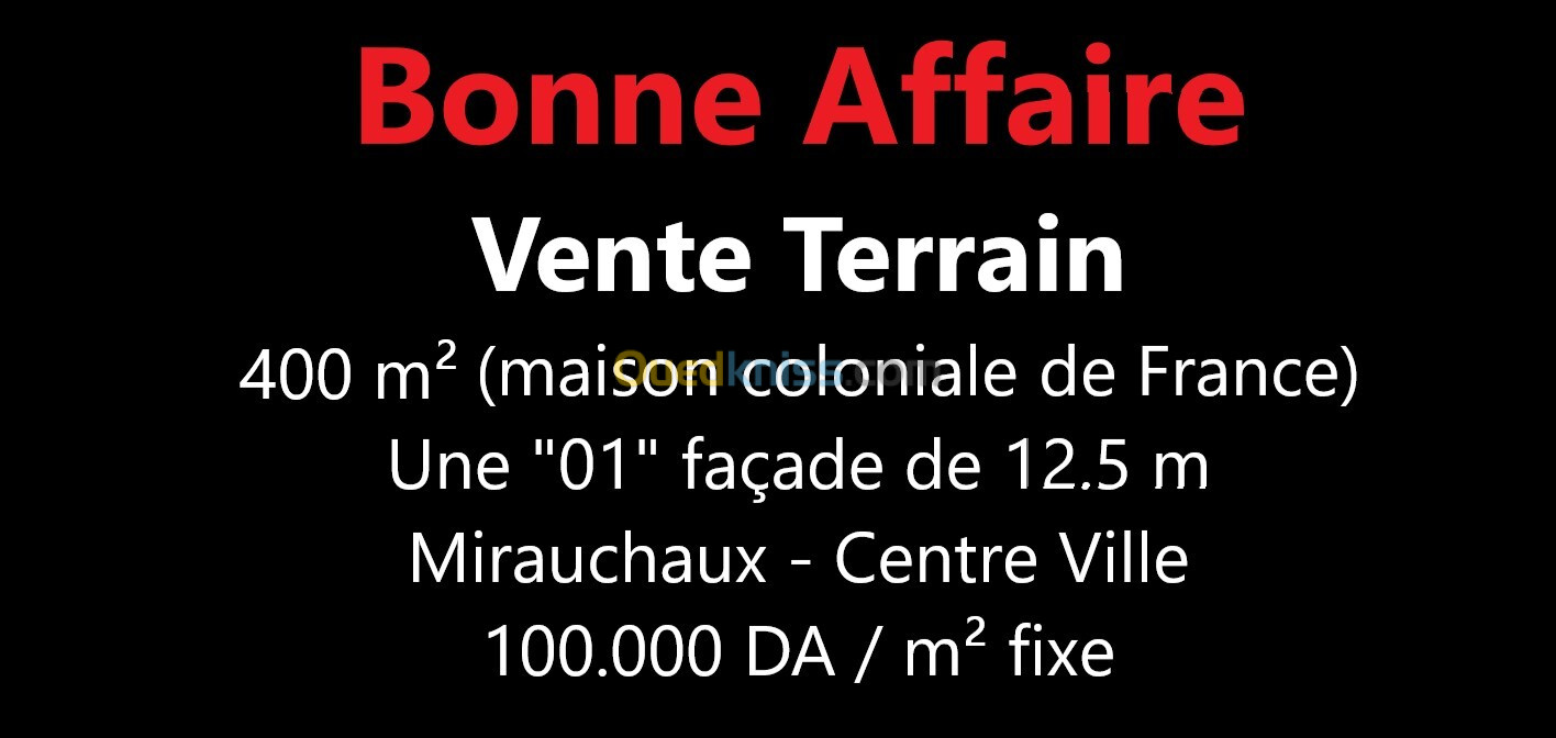 Vente Terrain Oran Oran