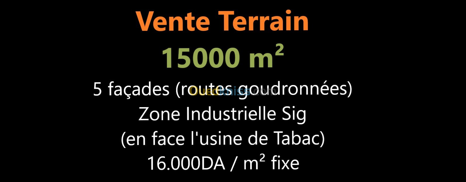 Vente Terrain Mascara Sig