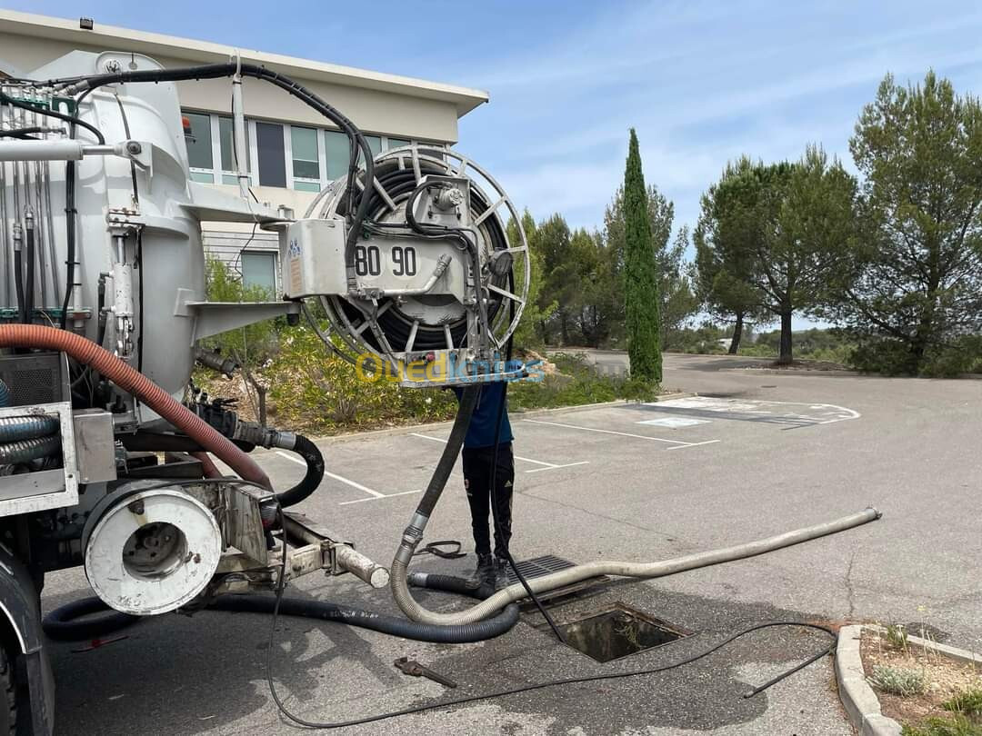 camion vidange, débouchage canalisation 