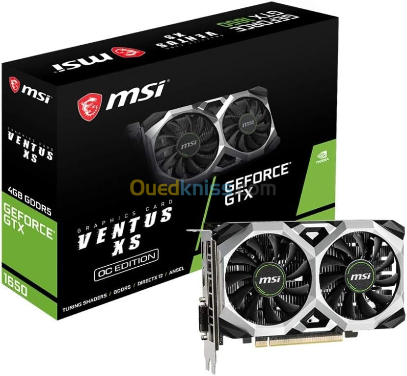 MSI GeForce GTX 1650 Ventus XS OC 4GB GDDR5 Carte Graphique, 896 Core1485 MHz GPU
