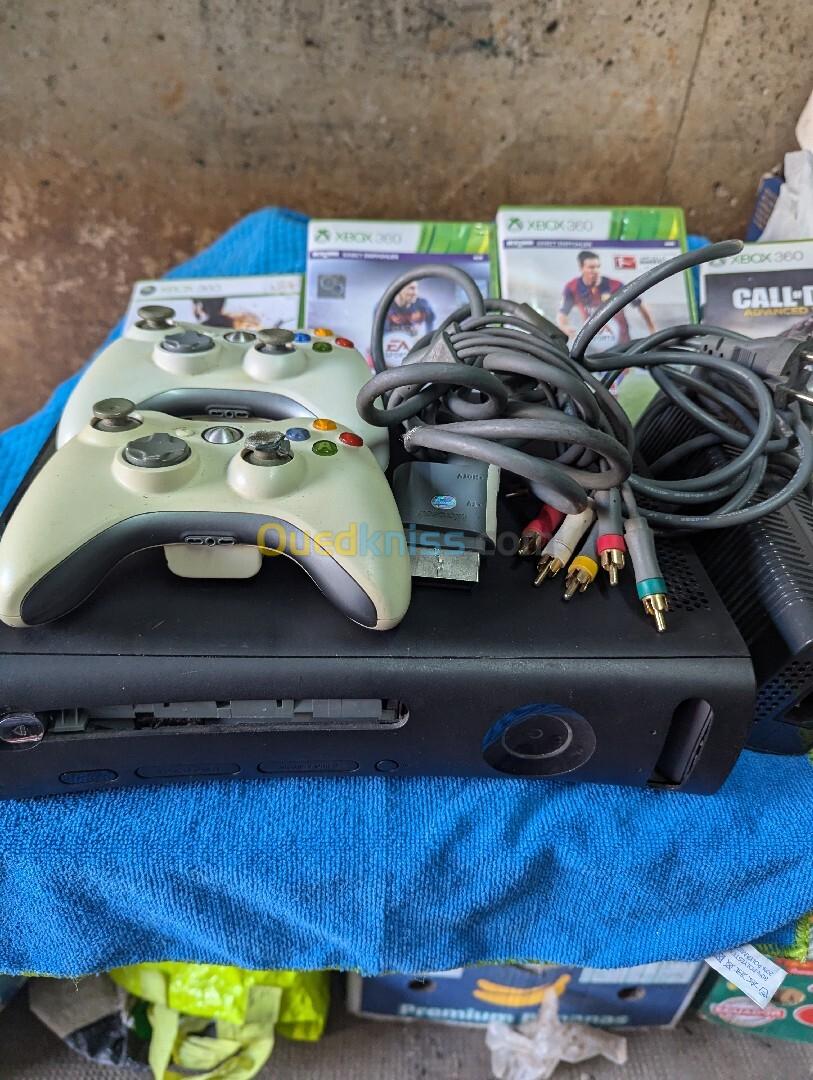 xbox 360 avec manette et jeux et accessoires