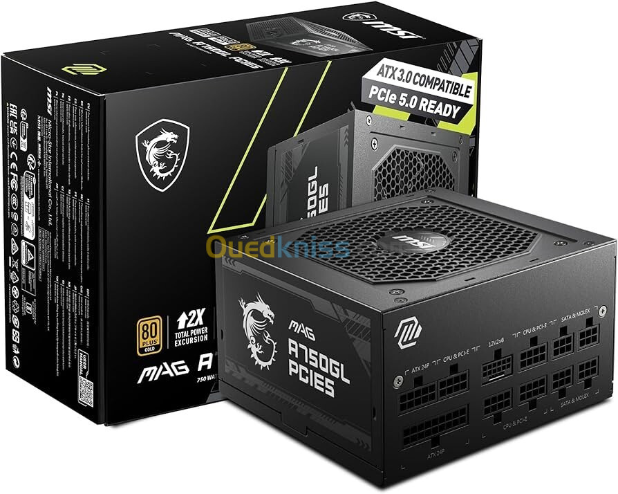 PSU MSI MAG 750GL +80GOLD FULL MODULAR