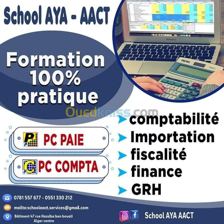 Formation comptabilité 100 pratique PC COMPTA PC PAIE 