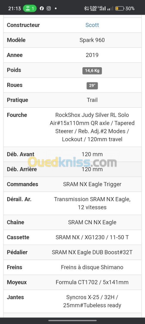 vtt scott spark 960 2019