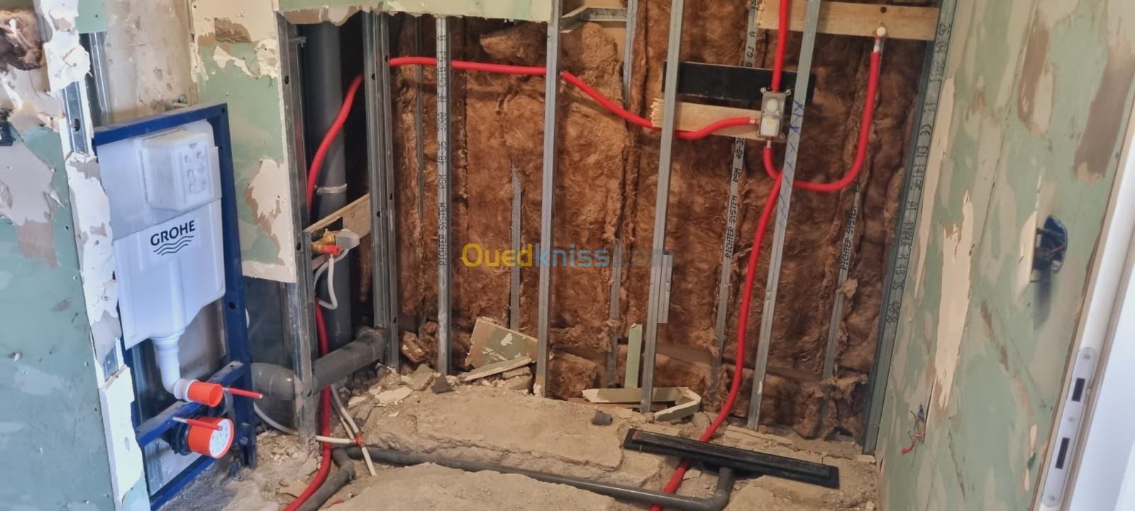 TRAVAUX DE PLOMBERIE, ELECTRCITE, CLIMATISATION