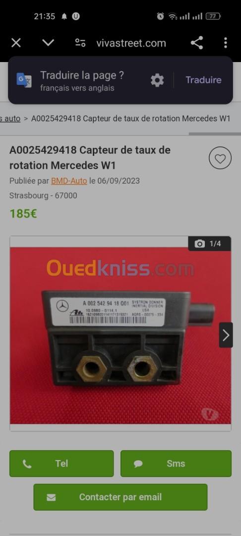 A0025429418 Capteur de taux de rotation Mercedes