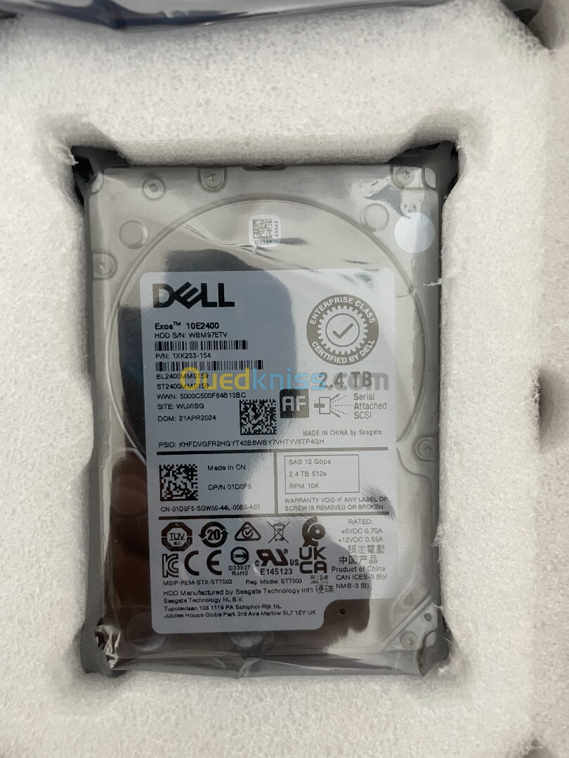 Disque dur SAS DELL 2.4Tb 15K 12Gbps