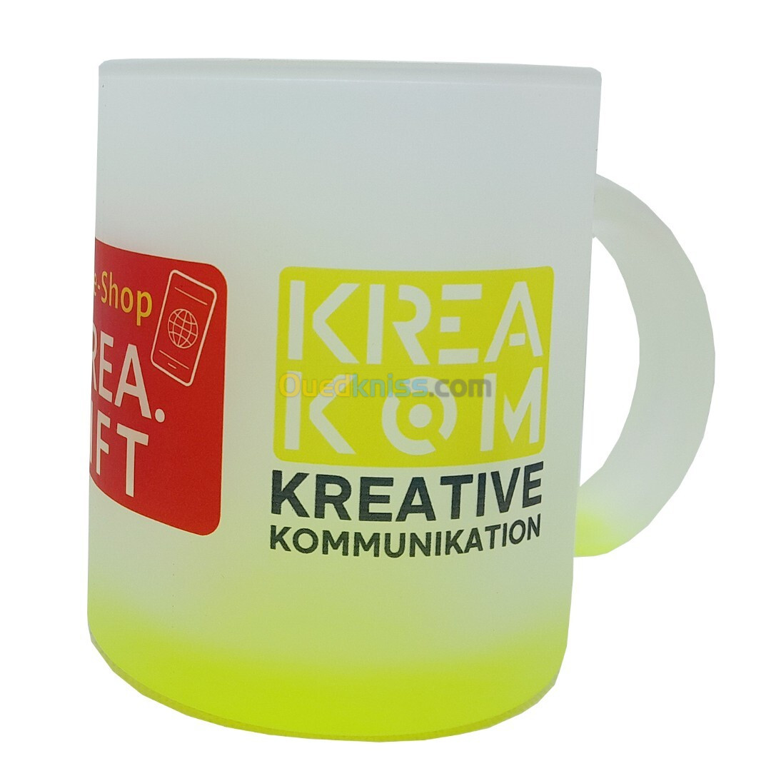 **NEW** Mug glasse Tasse transparent en verre sublimable / personnalisable / sérigraphie