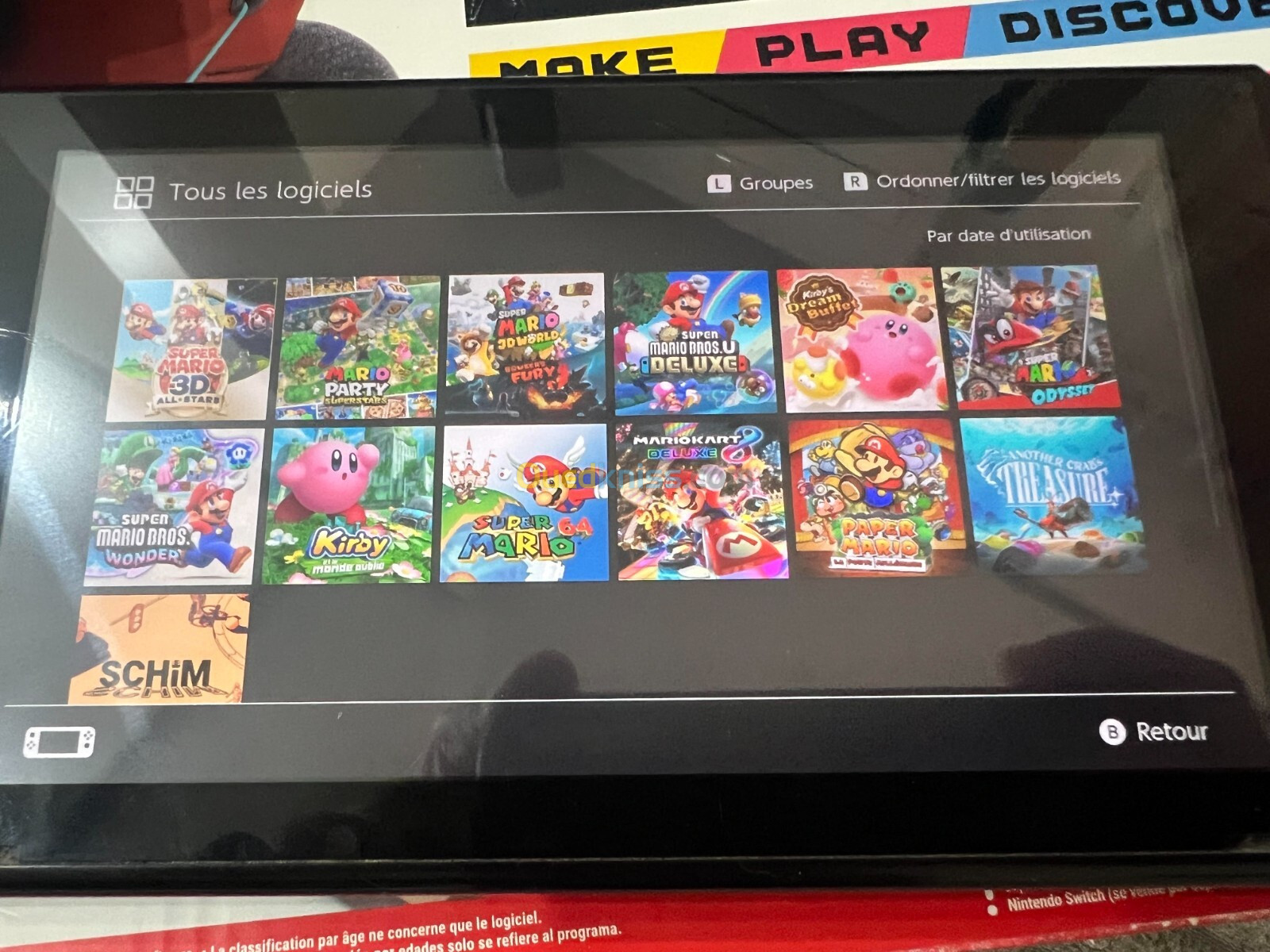 Nintendo Switch avec flash et jeux 