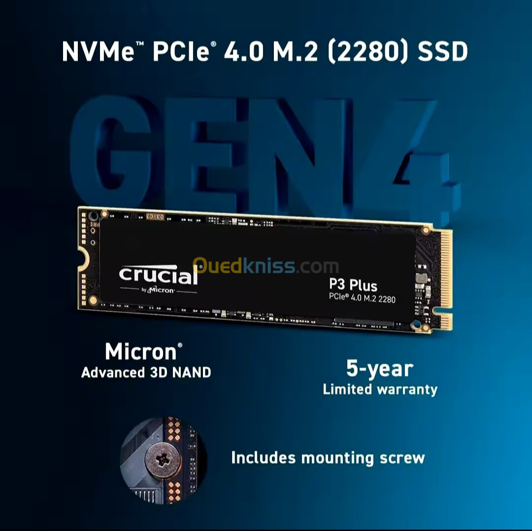 crucial 1TB SSD M.2 2280 NVME Gen4