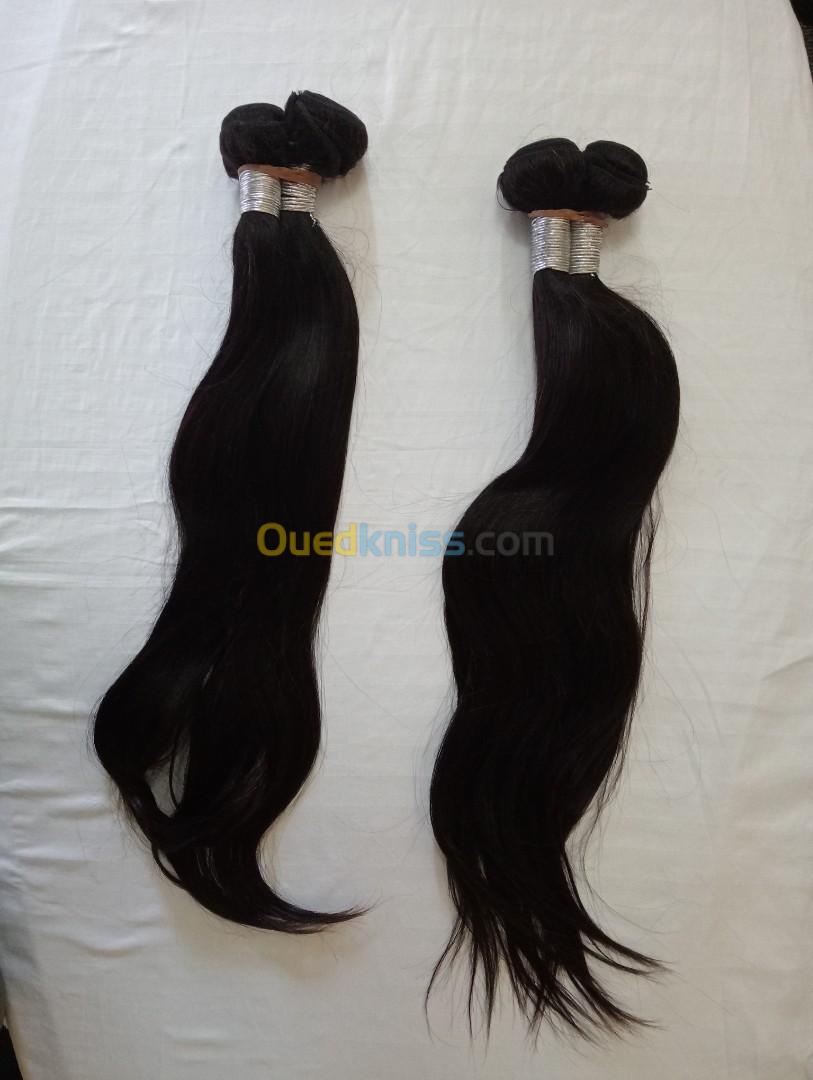 Cheveux naturels 100 % 65 cm 