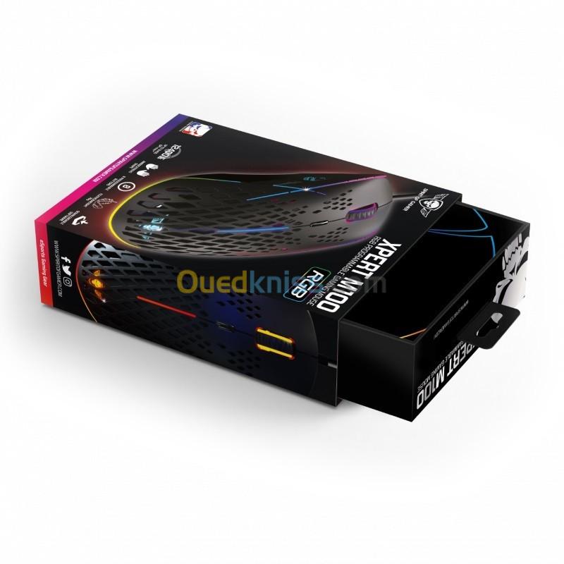 Souris USB Gaming Ambidextre RGB 12400 DPI Max - 1000Hz 8 Boutons
