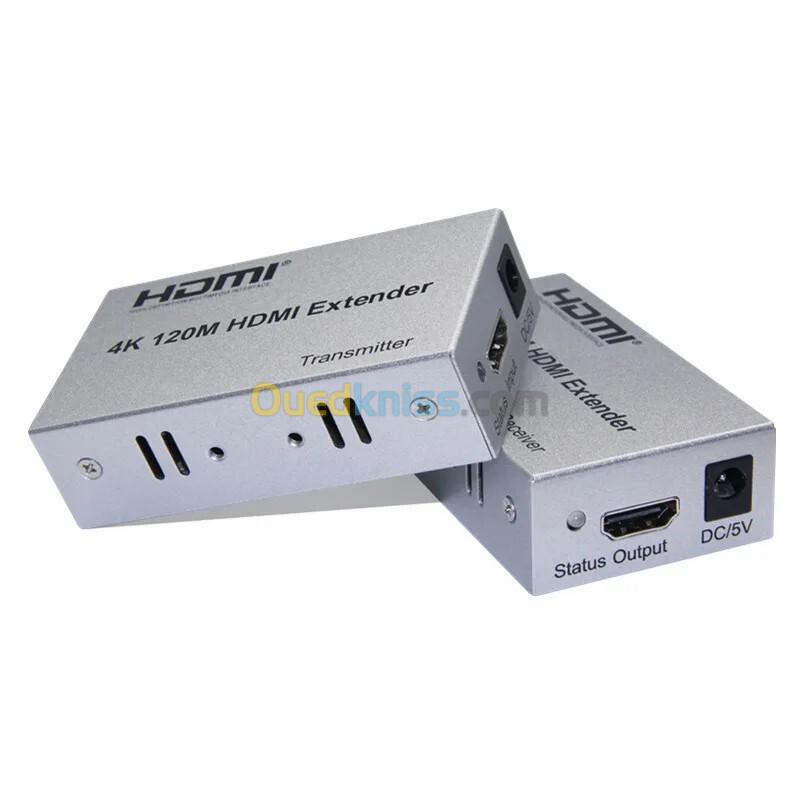 Extender & Rallonge HDMI UHD 4K à 60 Hz 120 m sur Câble Ethernet Cat5e/6