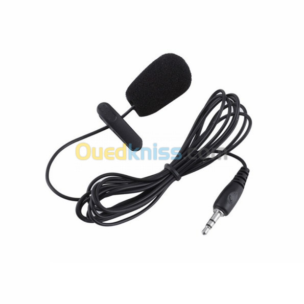 Microphone Cravate Anti-Bruit Jack 3.5Mm Pour Mobile / Caméras / Pc 1.5M HSX-M01 LAVALIER