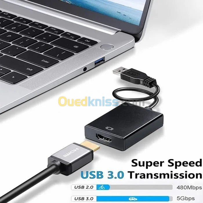 Adaptateur Convertisseur USB 3.0/2.0 vers HDMI 1080P FHD Audio Vidéo 