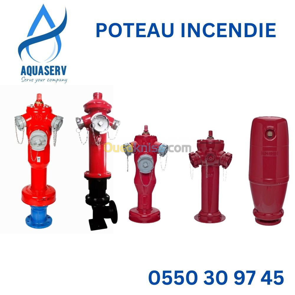 Poteau d'incendie DN100 - 2x DN70 - BAYARD (France)|AVK (Danemark)|HERO (Algérie)|Standard (Chine)