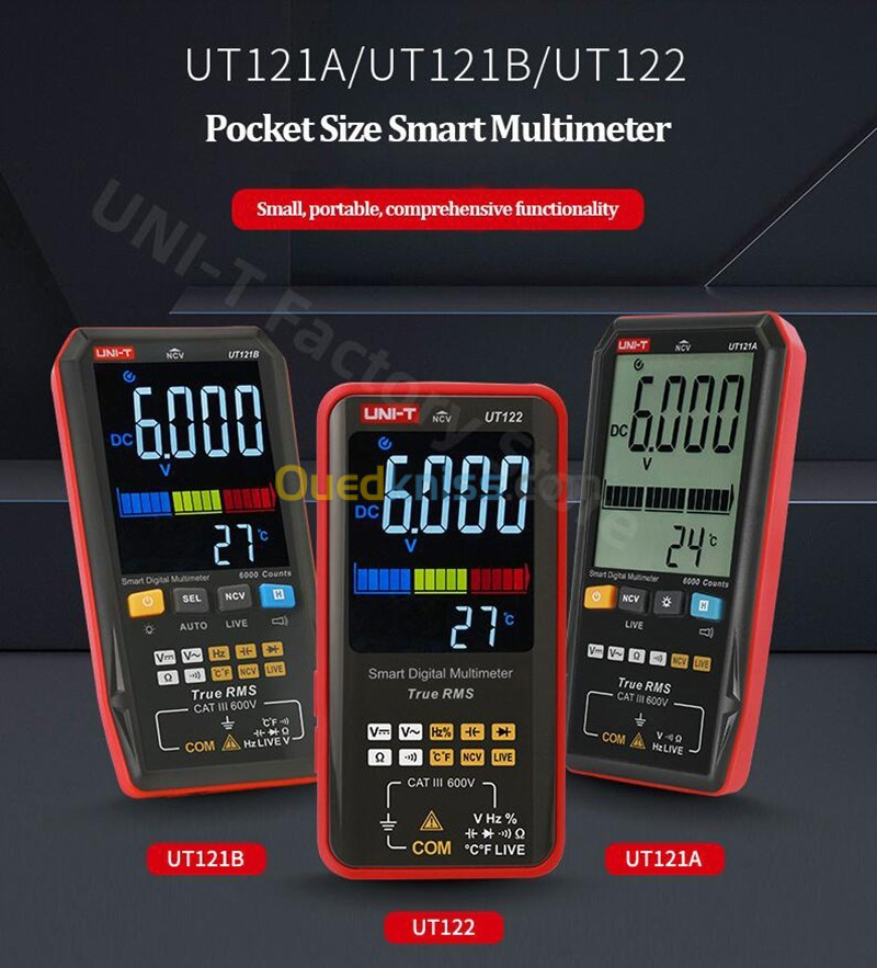 UNI-T  UT122 Multimètre numérique professionnel intelligent 